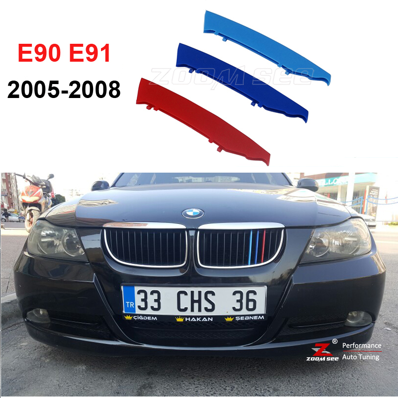 3D М Предната Решетка Трим Ленти скара Покрие motorsport Налепници За 2005-2008 година BMW серија 3 E90 E91 320 325 335