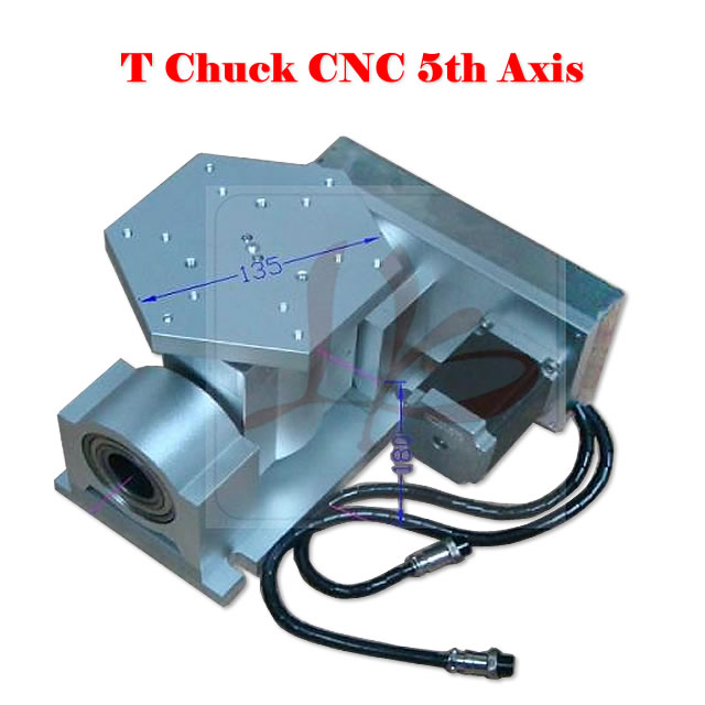 CNC 5 оска ( A aixs, Ротари оска ) Т чак тип за cnc рутер cnc мелење машина
