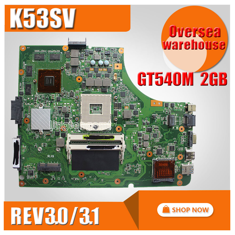 за ASUS K53SV REV3.1 матична Плоча DDR3 PGA 989 GT540 2G HM65 X53S A53S K53SJ K53SC P53S K53SM K53SV Целосно тестирани