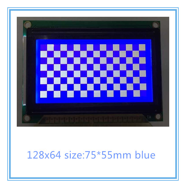 12864 LCD дисплеј 75x52.7cm LCM12864D-V1.0 WG12864B AC12864E сина мини мала големина