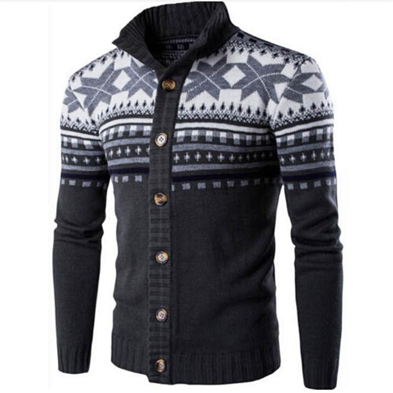 Превозот Топла нова есен и зима 2017 машки џемпер cardigan џемпер национален правец на правопис боја џемпер грб крупни линии М-2XL