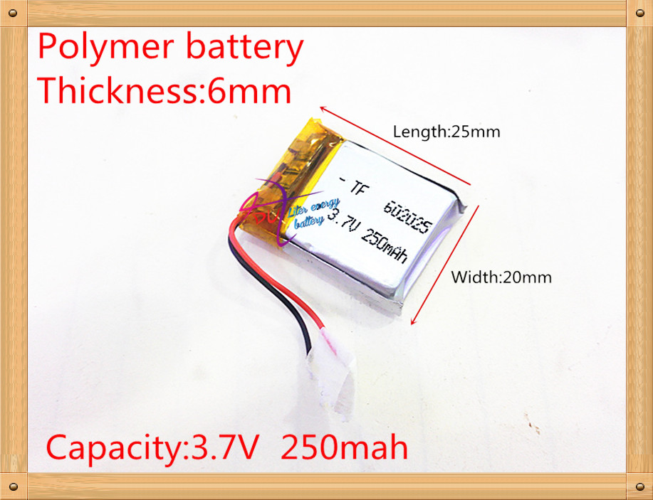 најдобри батеријата бренд 3.7 V литиум полимер батерија 602025 250MAH децата позиционирање види посебни батеријата Bluetooth