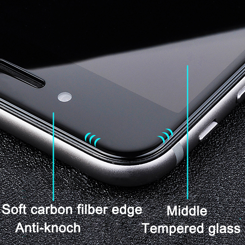 YKSPACE HD 0.2 мм МИЛЕНИЧЕ Граница Мека edge 3D Криви Целосно Покривање Калено Стакло Екран Заштитник За iPhone 6 6S