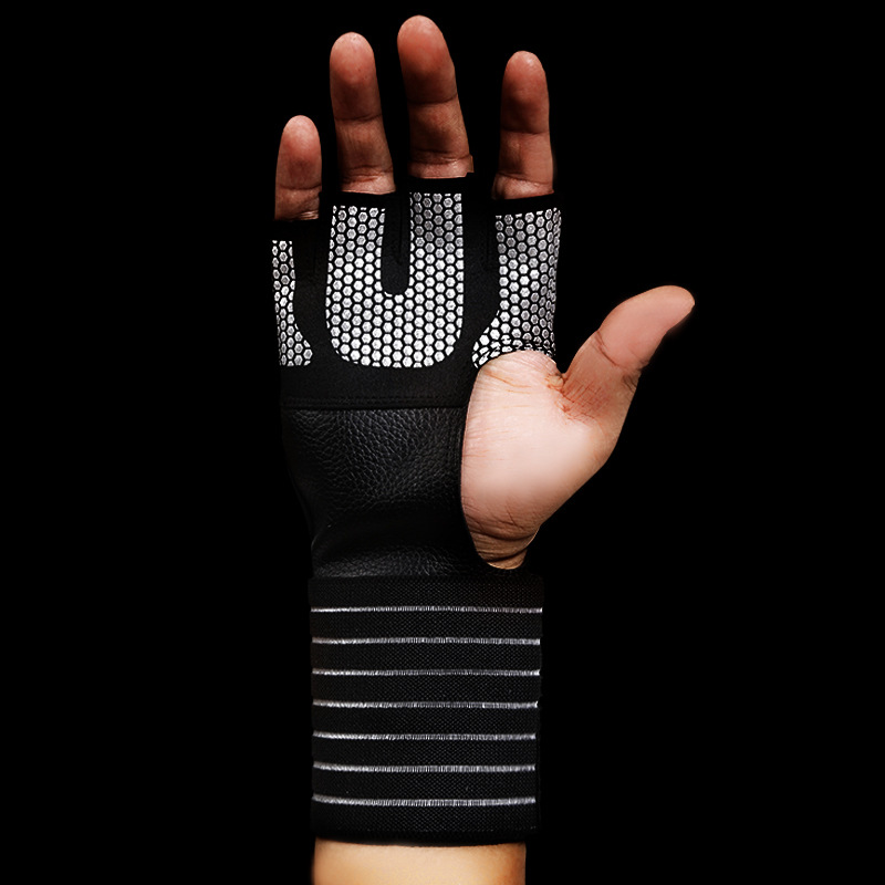 Нови Четири прсти фитнес ракавици мажи или жени половина прст не се лизга дише движење гира кревање тежина зглоб фитнес 2017