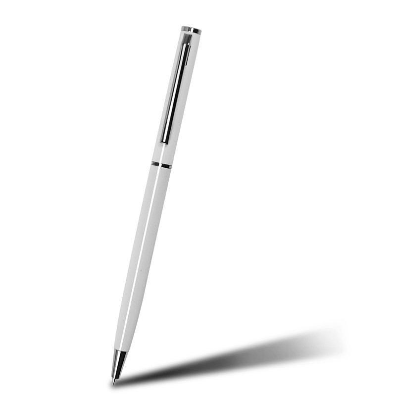 2 Парчиња Напредни нерѓосувачки челик род ротирачки метал ballpoint пенкало комерцијални ballpoint пенкало подарок канцелариски DIY прилагодено лого