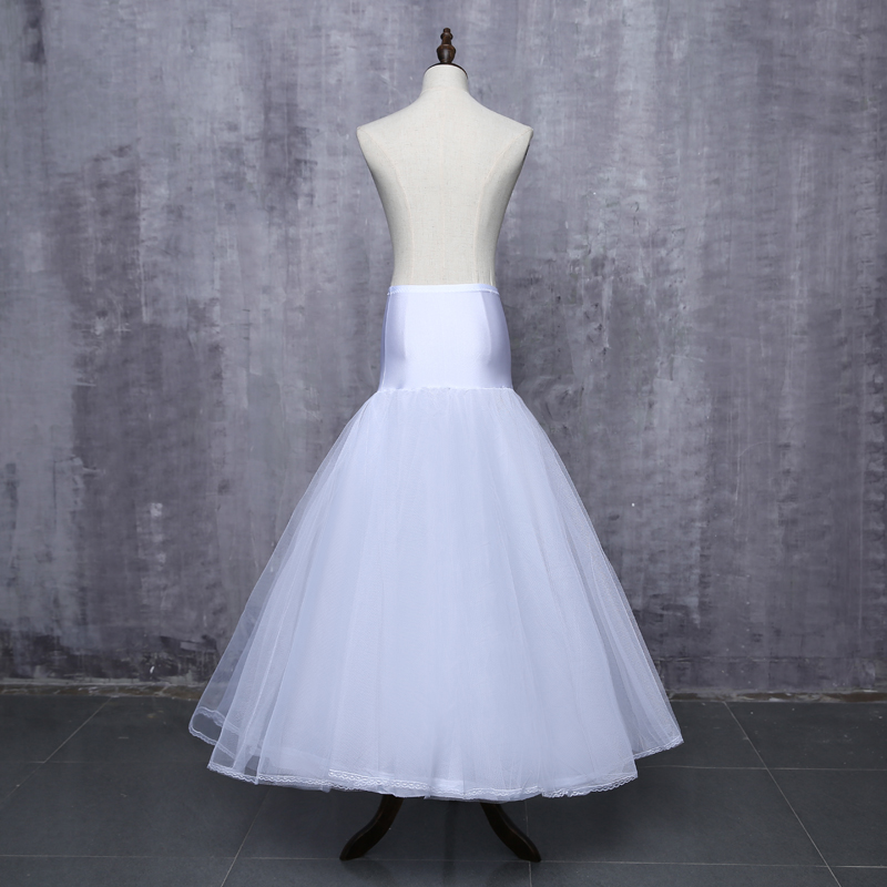 2018 Топла Продажба Најевтиниот А-Линија Бела Свадба Petticoat Слободни Големина Булчински Лизга Underskirt Crinoline