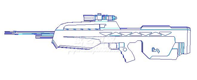 Ореол BR 55 Битка Пушка 3D Хартија Модел