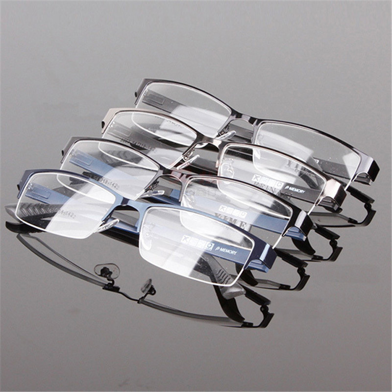 Мажите Метална Рамка Јасно Леќа Половина Rim Eyewear Очила 3 Бои Очила Топла