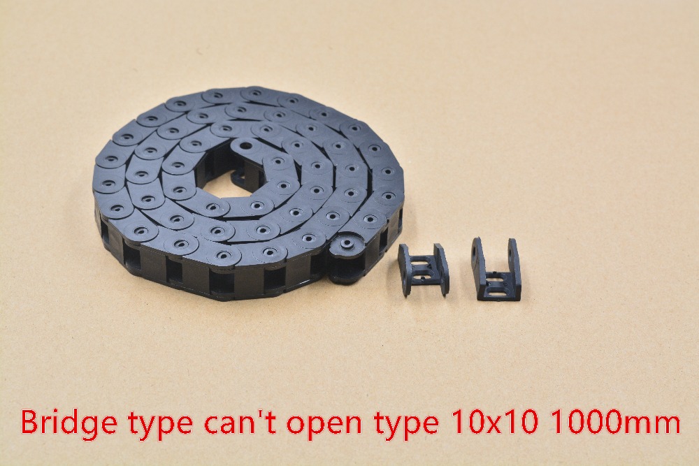 мост тип не може да се отвори пластични 10mmx10mm влечете синџир со крајот конектори L 1000mm гравирање машина кабел за CNC рутер 1pcs