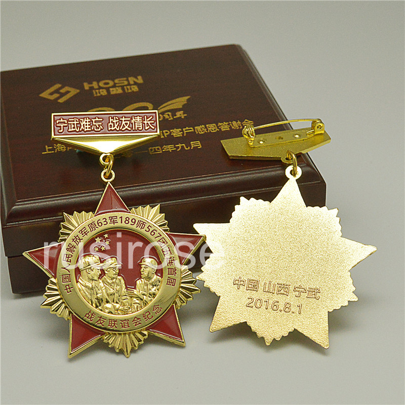 Pentagram Војска Медал, руски Медал на Честа медали обичај,Со висок степен на дрвена кутија
