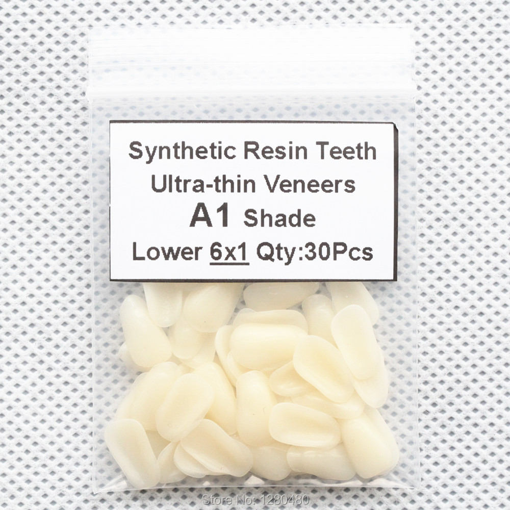 1 Пакет Стоматолошки Ultrathin А1 Нијанса Пониска Предниот Композитни Синтетичка Смола Заби Фасети Заб Ресторативна Белење Материјали