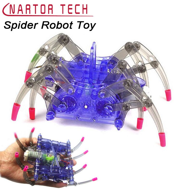 Топла Продажба на DIY Соберат Интелигентните Електрични Spider Робот Играчка Образовни DIY Комплет за Монтажа Градење на Загатка Играчки