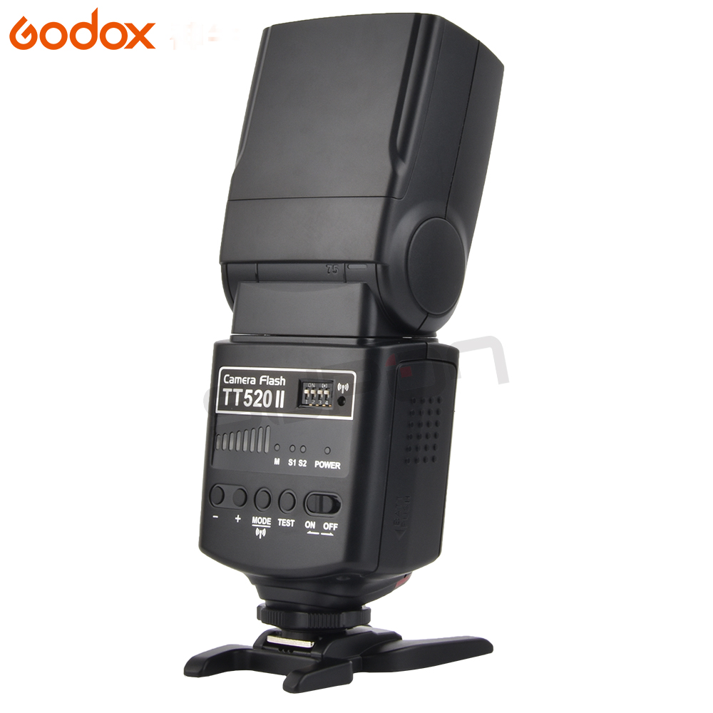 Godox TT520 II Флеш TT520II со Изгради-во 433MHz Безжичниот Сигнал +Боја Филтер за Полнење за Canon Nikon Pentax Олимп dslr фото Апарати