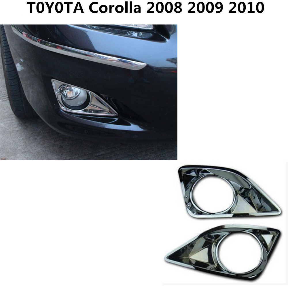Автомобил тело пред магла светлина светилка рамка стап стил ABS Хром покрие трим 2 парчиња делови За TOYOTA е корола