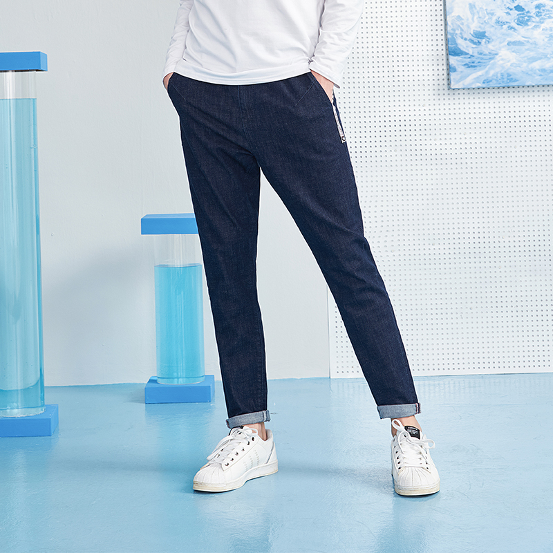 Пионер камп летни фармерки мажите познатиот бренд сини континуирано тексас панталони за мажи врвен квалитет тексас панталони машки ANZ803106