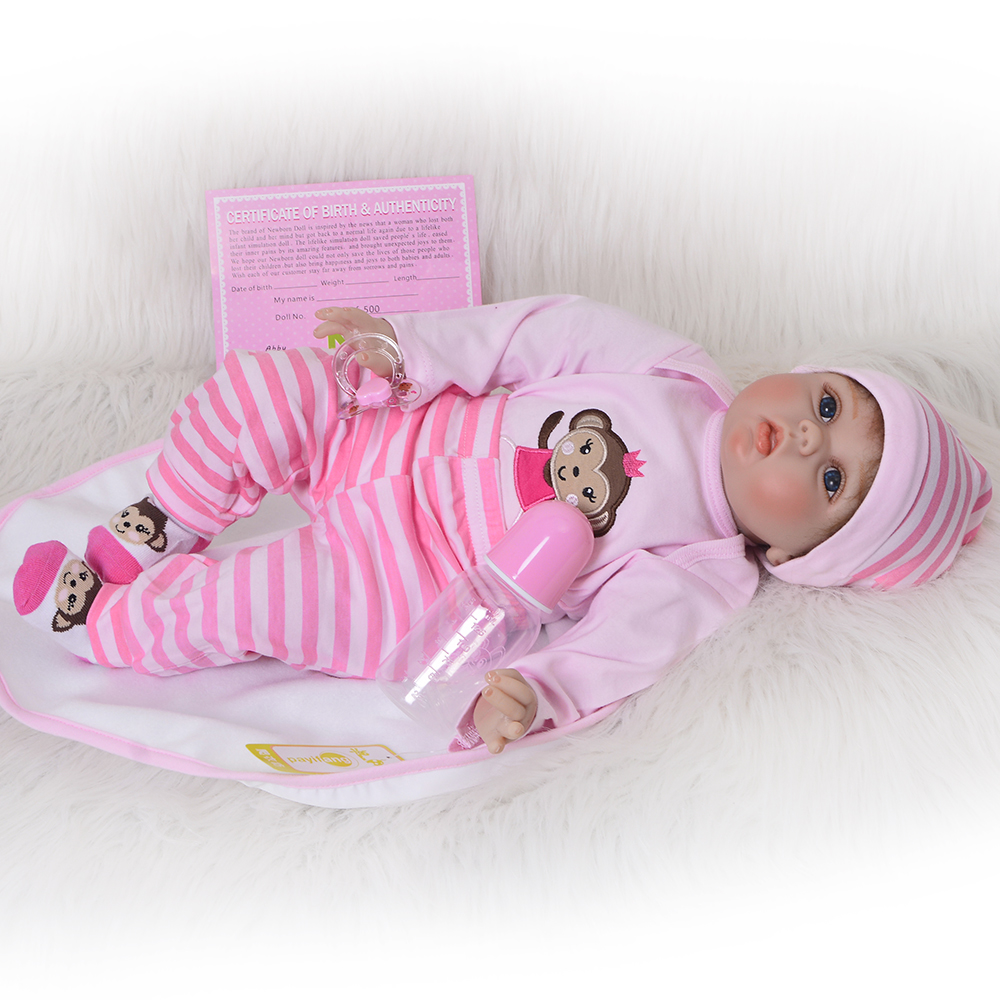 Новороденче Кукла 22 Раѓа Кукла 55 cm Мек Винил Полнети Тело Lifelike Bebe Раѓа Bonecas Деца Игра Играчка Роденден на