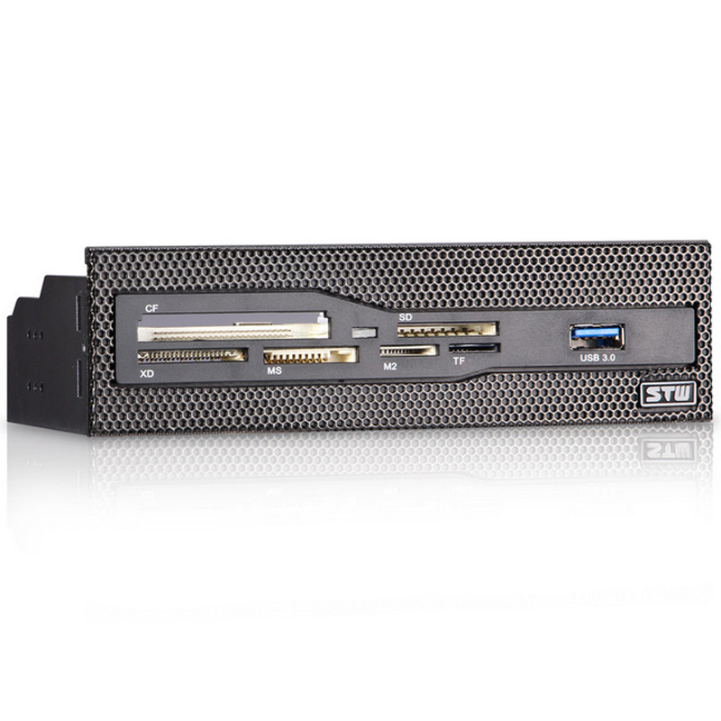 Сите во Еден 5.25 инчен Табла Таблата USB2.0 Читач на картички СП/SD/MS/ТФ/XD со USB 3.0 Заградата EM88