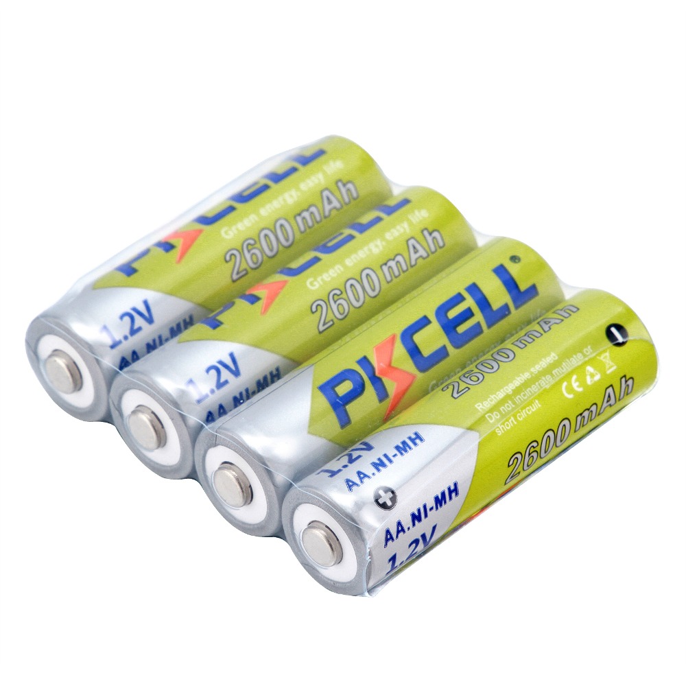 4 парчиња АА Батерии NI-МЗ 2600Mah 1.2 V AA Батерија на Батерии 2A Bateria Baterias 2a Пред-обвинет Bateria