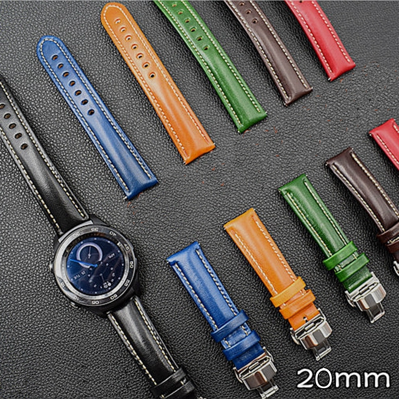 Кожа пеперутка затворач 20 22mm види бенд ремени за huawei види 2 Sport Класичен Samsung Опрема S3 Класичен Froniter watchbands