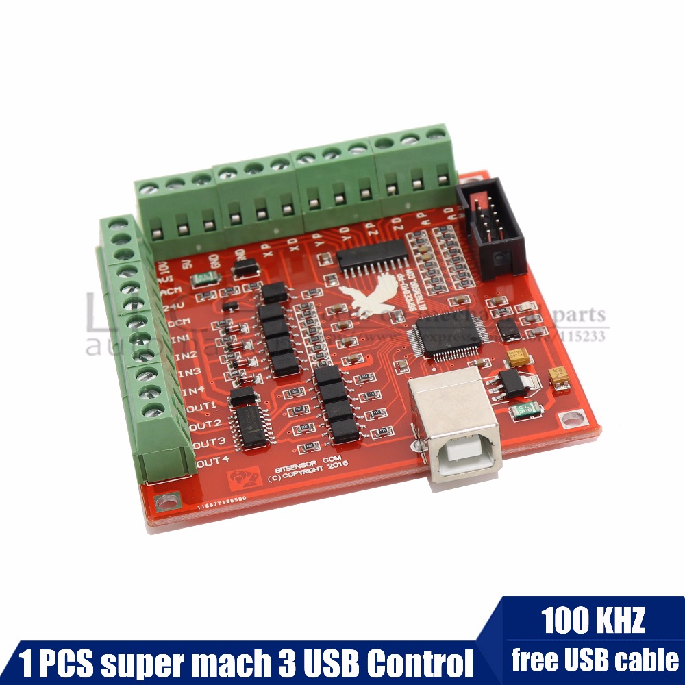 Бесплатен превозот CNC USB MACH3 100Khz Збег Одбор 3 Оска Интерфејс Возачот Motion Контролер Погоден за stepper моторс