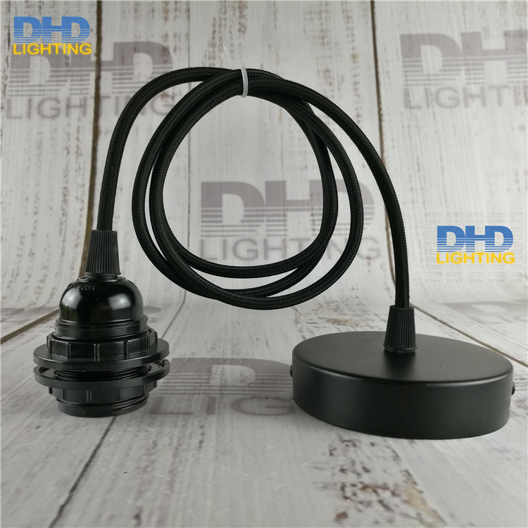 Примерок цел E27 Lumiled светилка држачи црна bakelite 2 сенка прстен приклучок за пластична светилка сопственикот со