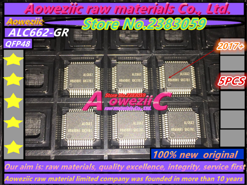 Aoweziic нови оригинални ALC662 ALC662-ГР QFP48 Аудио контрола чип