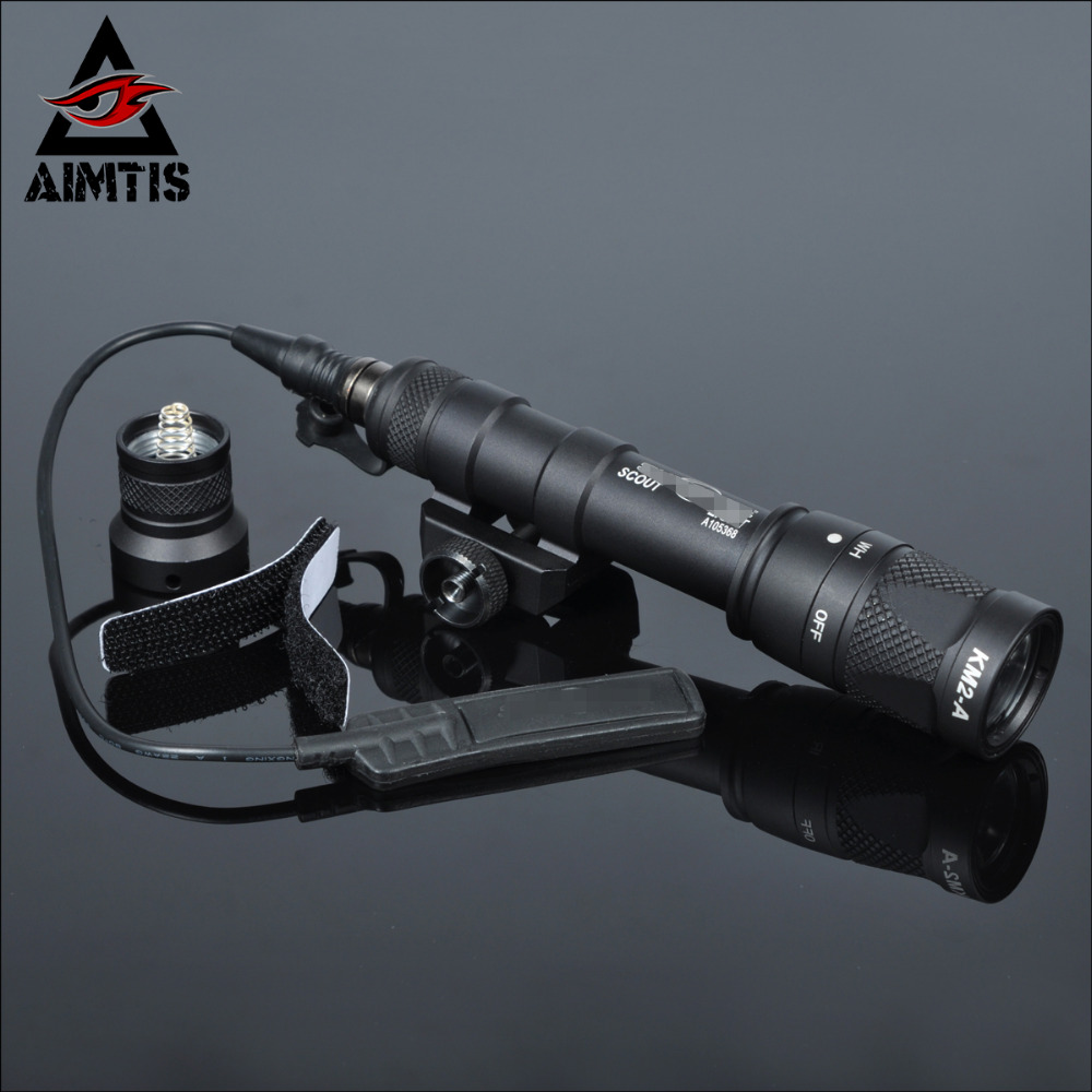 AIMTIS M600 M600V Скаут Светлина Лов Strobe Безпогрешен Светло Пиштол Оружје За 20mm Weaver Picatinny Железнички База 1913 Планината