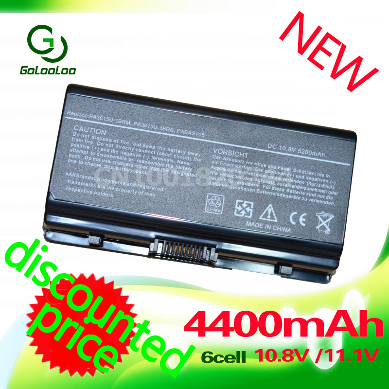 Golooloo 4400mAh Лаптоп Батеријата PA3615U-1BRM за Toshiba PABAS115 PA3615U-1BRS за Toshiba Satellite PA3615U L40 L45 L45-S7409