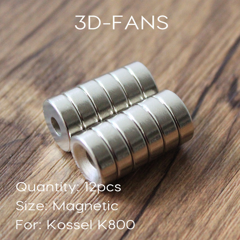 12Pcs/многу 3D Печатач Делови Reprap Делта Kossel K800 Круг Супер Посебни Магнетен Држач Countersunk Магнет Наредени