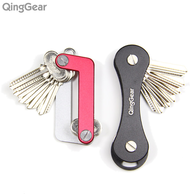 Љубителите Клуч На Носителот Поставите QingGear Продолжен Keybone + Okey Копче Организатор Копче Клип Џеб Клучна Алатка