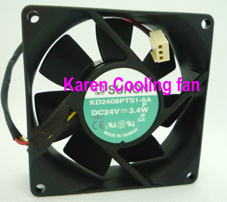 SUNON 8cm 8025 24v 3.4 W KD2408PTS1-6A 3wire Вентилаторот за Ладење