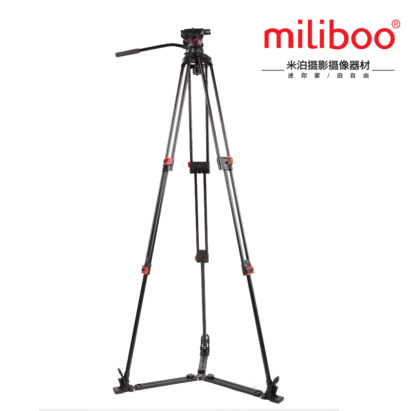 Miliboo MTT609A Професионална Камера Tripod Брзо Ослободување Плоча Еден Справи со Хидраулични Амортизерите Глава Одговараат на Чкембе