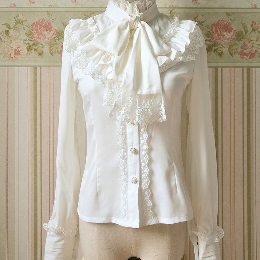 Попуст промоција Есен 2017 нов моден бренд Лолита mori девојка симпатична блуза chiffon Тенок чипка лак кошула w1965 бесплатен превозот