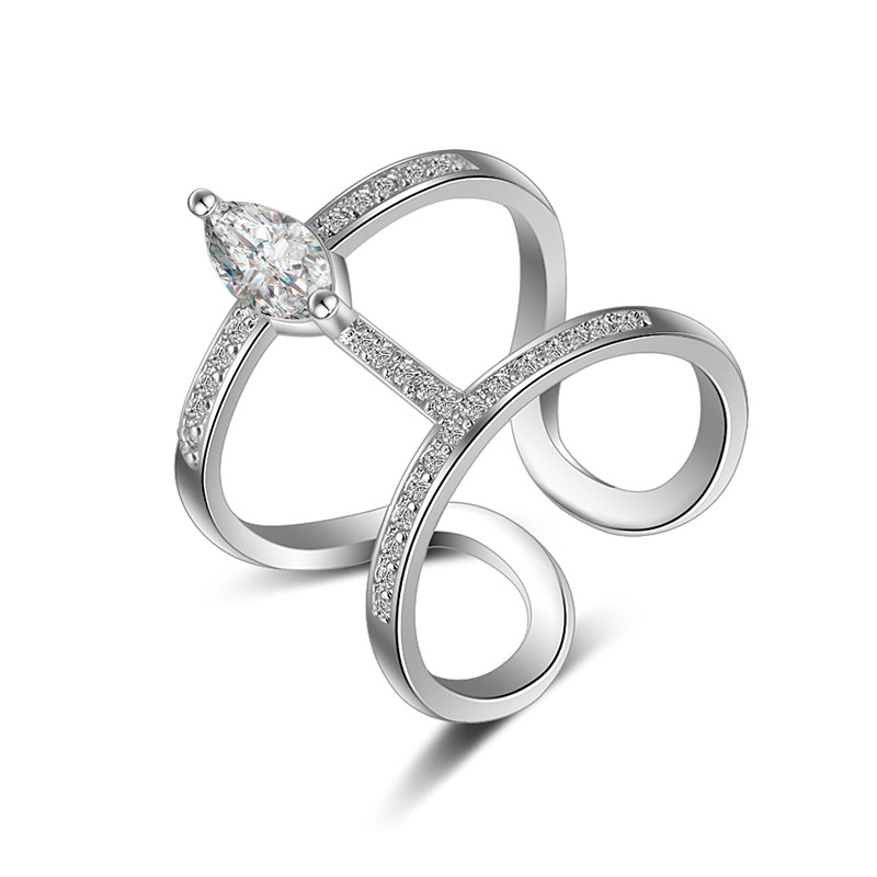 2017 нови пристигнување топла продаде мода сјајна cz циркон женски 925 sterling silver дами'finger прстени жените прстен