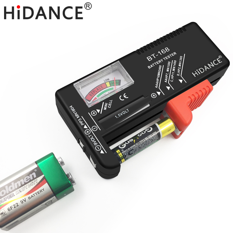 HiDANCE батеријата тестер капацитет аа ааа 1.5 v напојување 9v проверете метар dc електронски оптоварување отпорник discharger индикатор тест