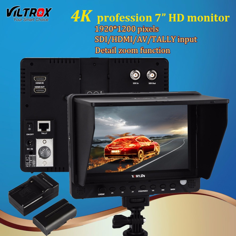 Viltrox DC-70PRO 7 Инчен Теренот го Следат HD Камера за Видео 4K Следи HDMI SDI AV Влез 1920x1200 за Canon Nikon Pentax Sony dslr фото