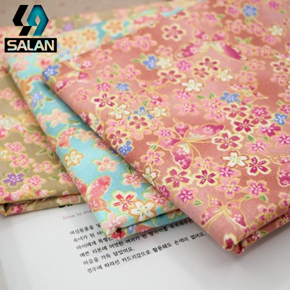 Увезени Јапонски градина правец на пеперутка танц на цреша памук лепење крпа кимоно рака облека ткаенини конфекција торба ткаенина