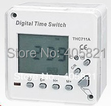 Електронски тајмер THC711A AC напон 220V 8A Дигитални LCD Моќ Програмабилни Тајмер се Префрлат на Време Реле