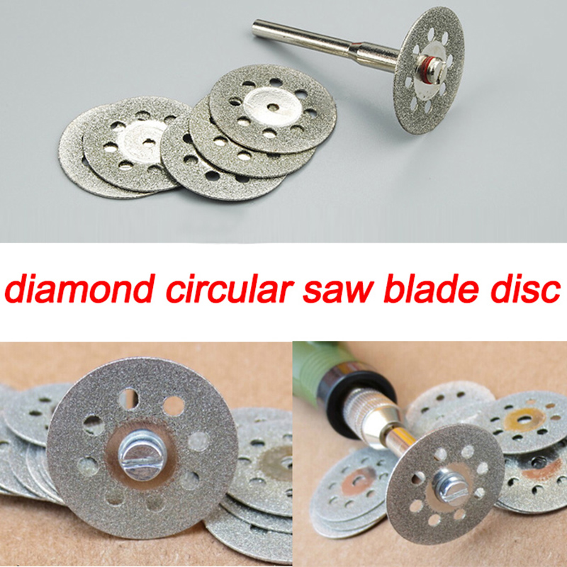 10x 22mm сечење диск дијамант мелење тркала дијамантски диск кружни виде ножот абразивни мини вежба dremel ротари алатка