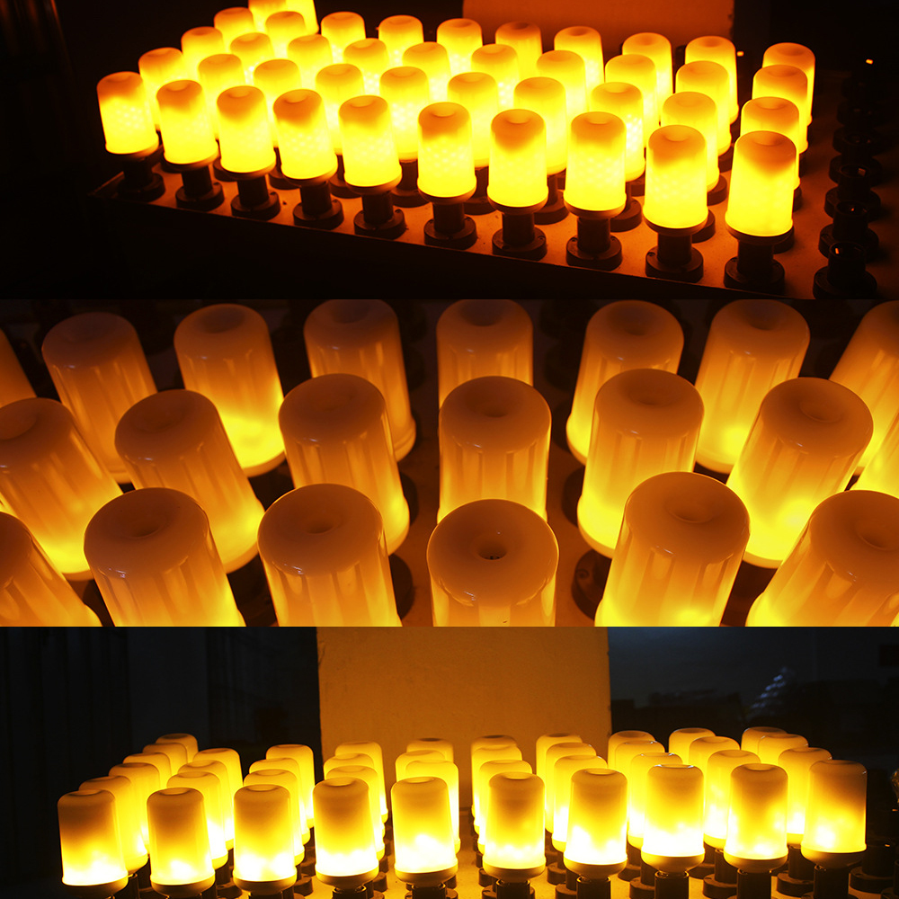 Нови G-сензор за Автоматско Пламен Насока Оган Ефект 3 Стилови E27 LED Пламен Сијалица Мини G4 Треперење Пламен Светлина