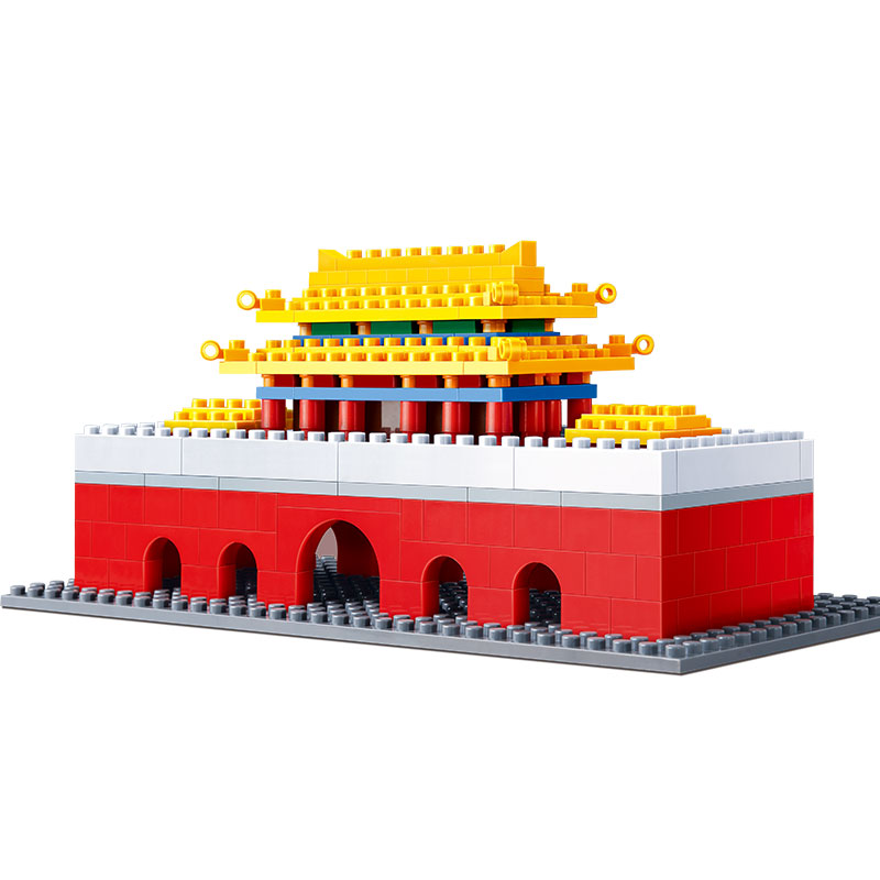 BanBao Tiananmen Кинескиот Ѕид Храмот Небото Кула Кинески Архитектура Образовни Изградба На Блокови, Тули Деца Деца Играчки