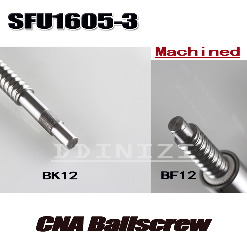 BallScrew SFU1605-3 SFU1605 550mm RM1605 550mm Валани Топката завртка 1pc+1pc топката орев за SFU1605