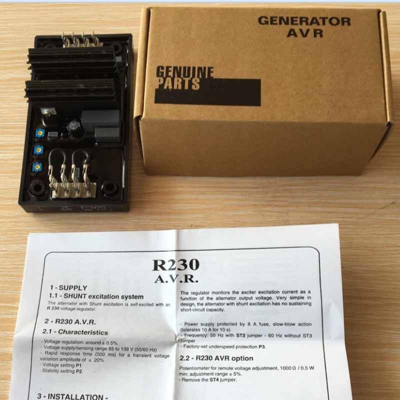 R230 автоматски регулатор на напон generador Leroy Somer AVR R230 висок квалитет brushless алтернатор резервен дел