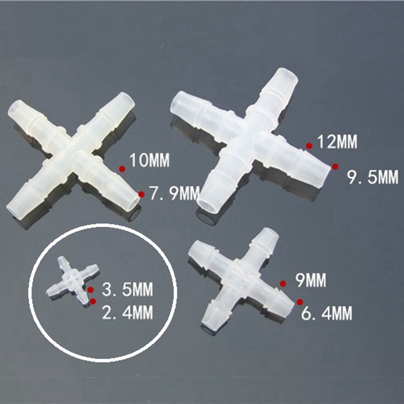 20pcs 2.4 mm Пластични Еднакви Крстот Конектори Внатрешна Кол.2-2.5 mm Аквариум Воздушна Пумпа Цевка Додатоци Риба Резервоарот