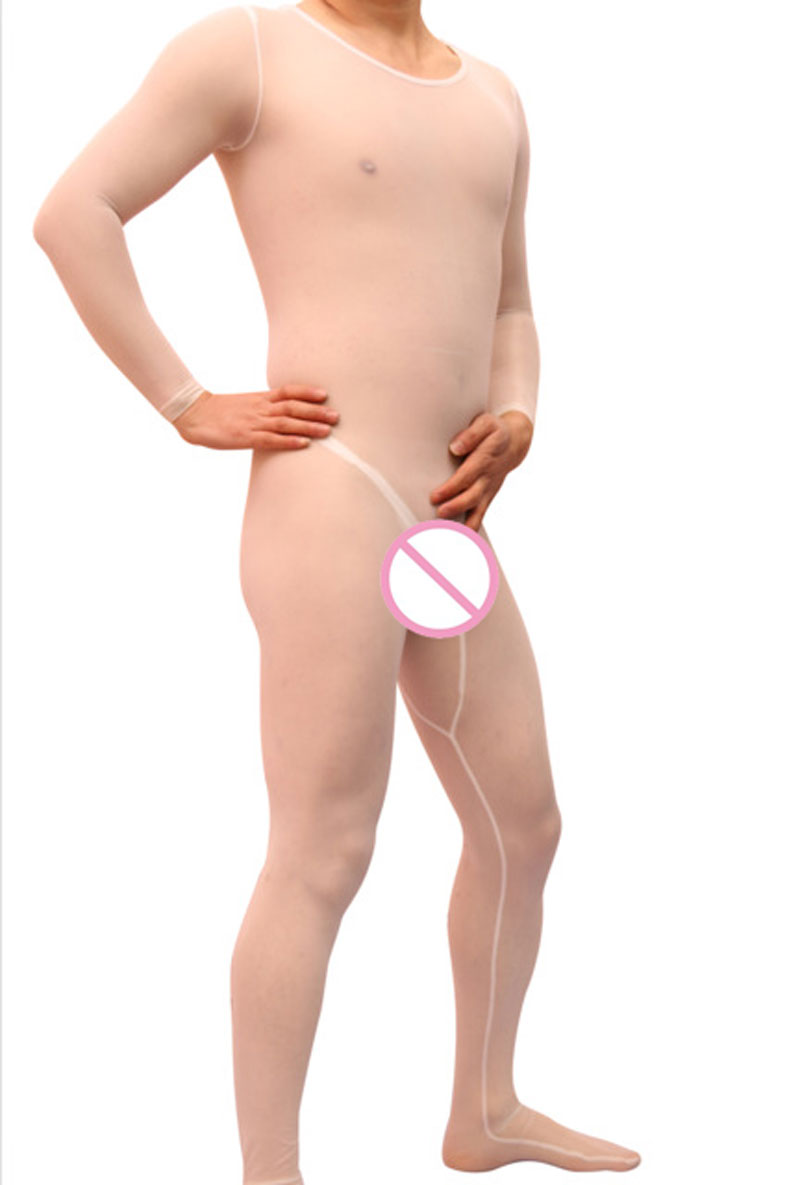 Нова Секси Cosplay со Полно Тело, Bodysuit Мраз Свила Транспарентен Патент се Отвори Crotch Тело Pantyhose Види Преку