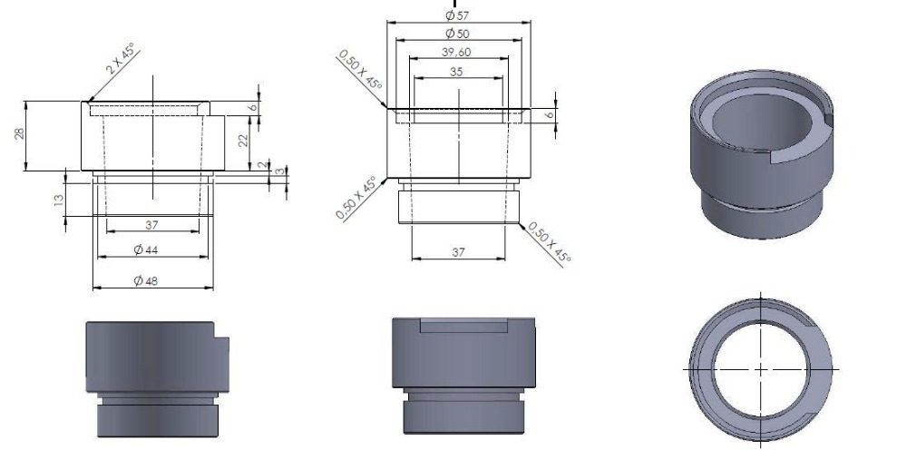 CNC машини делови направени во согласност со клиент е цртежи
