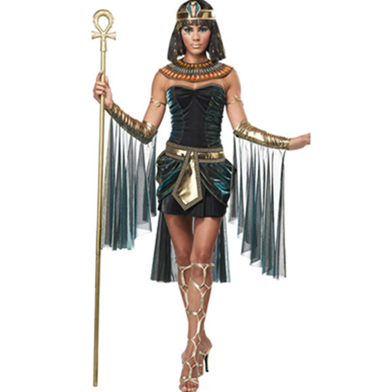 Калифорнија Костими Жените Египетската Божица Костим за Возрасни Клеопатра Египет Cosplay Костим за ноќта на Вештерките Египет Кралица се Облекуваат