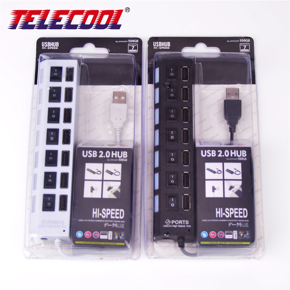 TELECOOL Батеријата Кутија И Седум-Портен USB Хаб Мали Висок Квалитет Splitter Switch За Градење на Блок Модел LED светло До Комплет