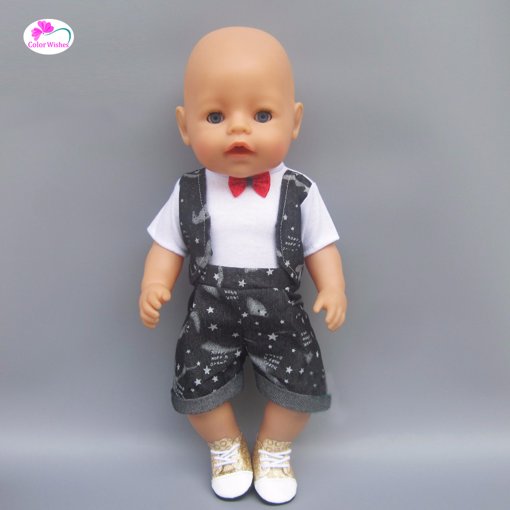 Бело и црвено индексирање облека за кукли се вклопува 43 см Бебе Родено zapf кукла за Детето роденденски подарок