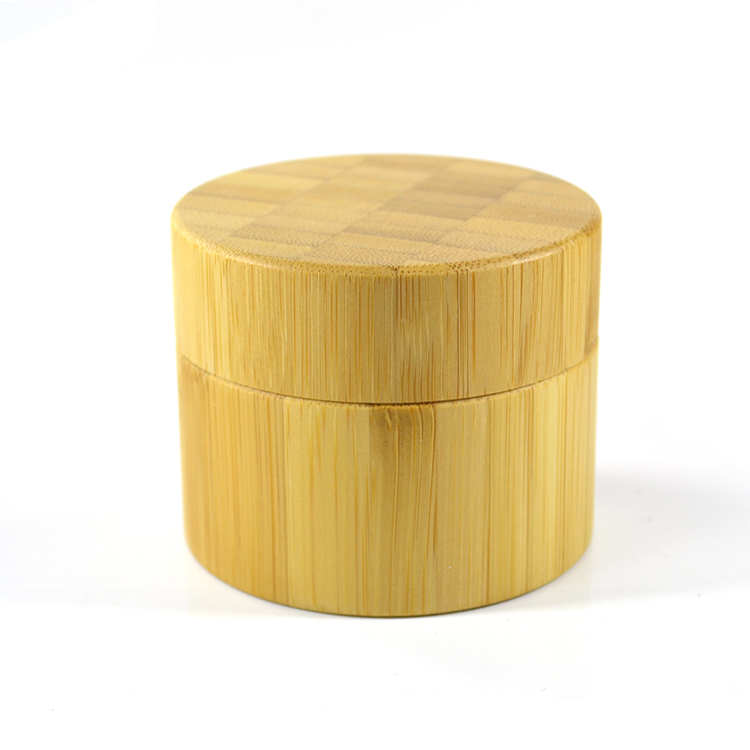 250pcs*100g дрвена кутија козметички сад бамбус тегла со капаци 30ml/50мл/100ml стаклена тегла со капак дрвени